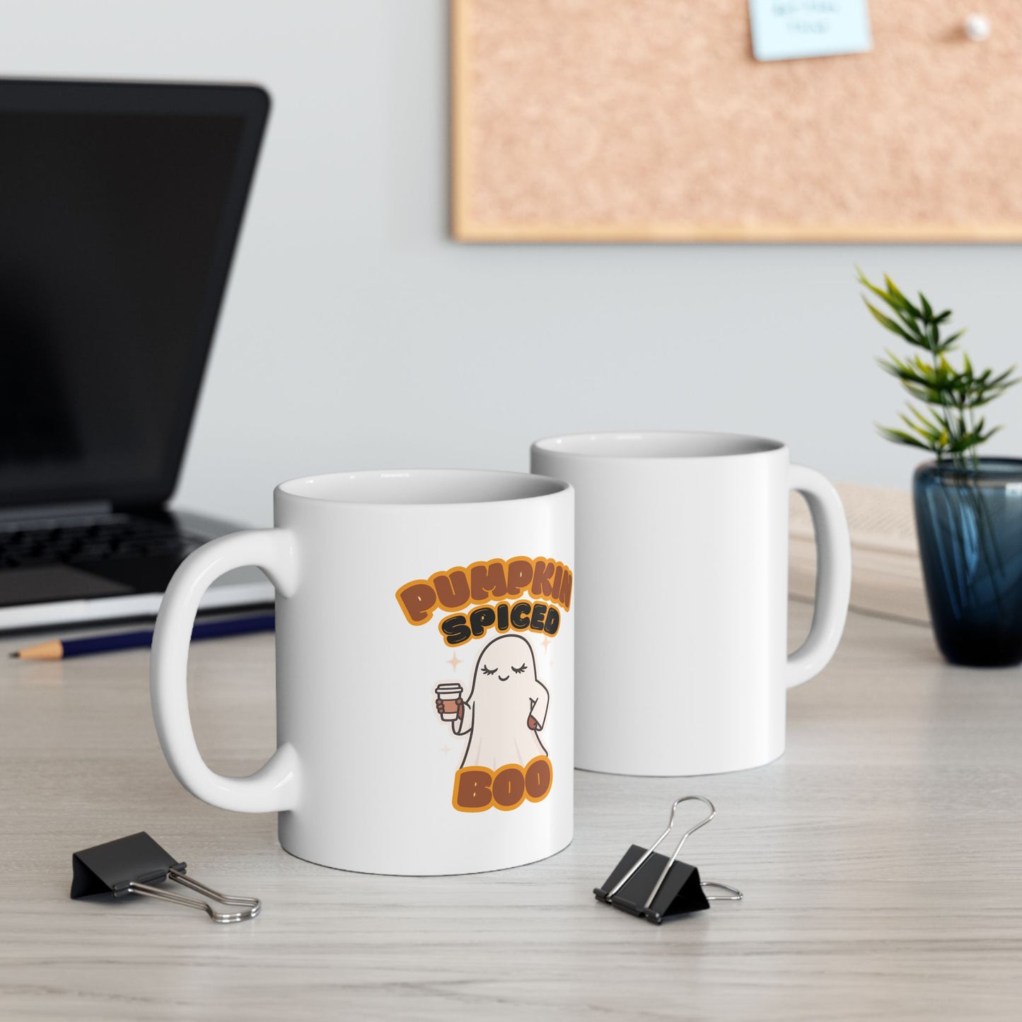 Pumpkin Spice Boo Ceramic Mug - Perfect Gift for Pet Owners, Coffee Lovers, Birthday, Thank You, Animal Lovers, Home Office