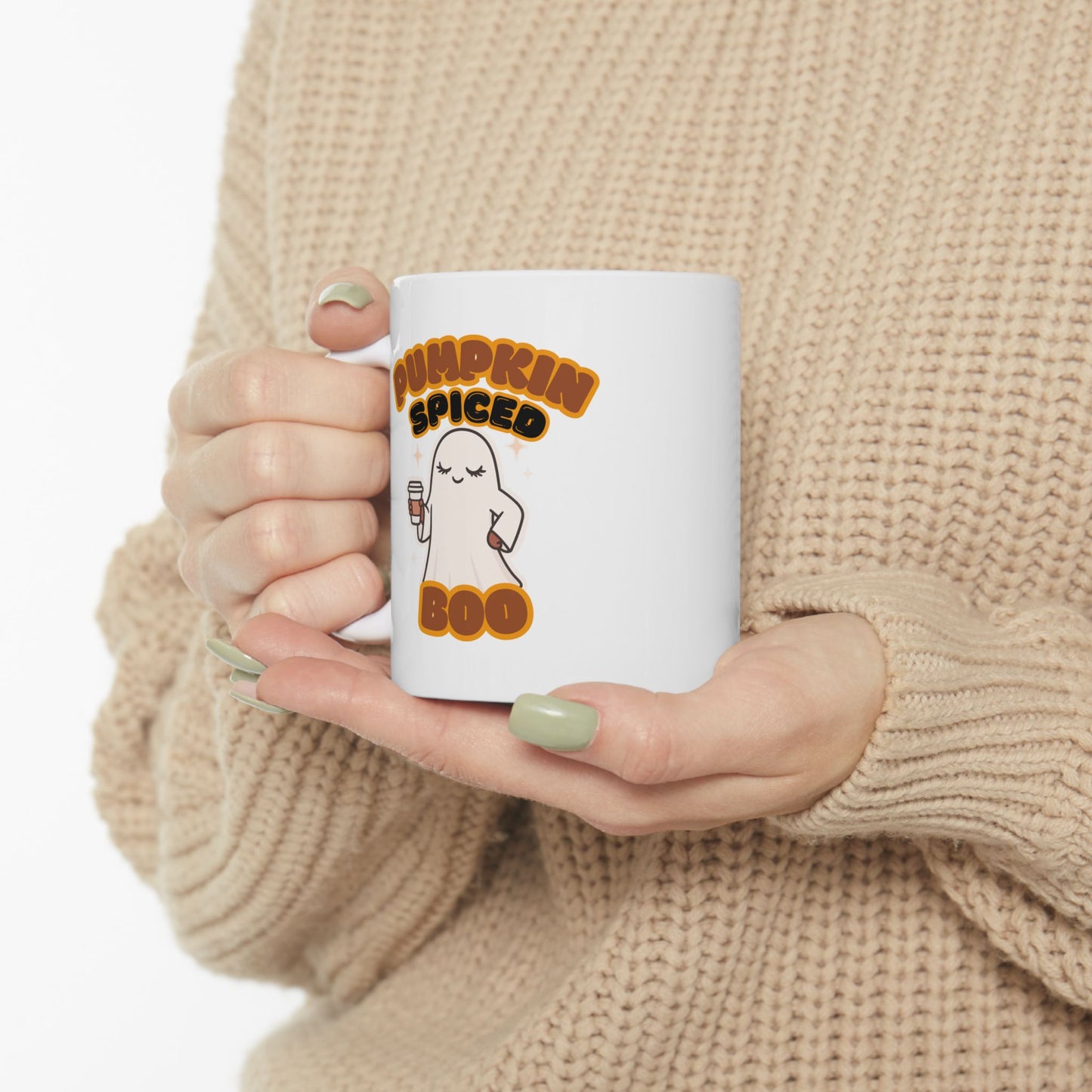 Pumpkin Spice Boo Ceramic Mug - Perfect Gift for Pet Owners, Coffee Lovers, Birthday, Thank You, Animal Lovers, Home Office